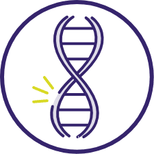Gene mutation icon