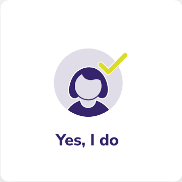 Person with checkmark icon